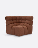 CHOPIN modular corner sofa in recycled olefin 93 x 93 x 78 cm in terracotta colour