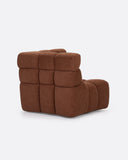 CHOPIN modular corner sofa in recycled olefin 93 x 93 x 78 cm in terracotta colour