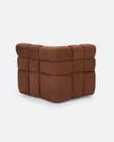 CHOPIN modular corner sofa in recycled olefin 93 x 93 x 78 cm in terracotta colour