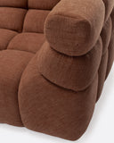 Canapé d'angle modulable CHOPIN en oléfine recyclée 93 x 93 x 78 cm en couleur terracotta