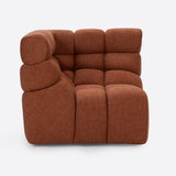 CHOPIN modular corner sofa in recycled olefin 93 x 93 x 78 cm in terracotta colour