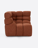Canapé d'angle modulable CHOPIN en oléfine recyclée 93 x 93 x 78 cm en couleur terracotta