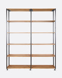 Étagère ONETWO en bois de teck recyclé et fer 200 x 45 x 250 cm