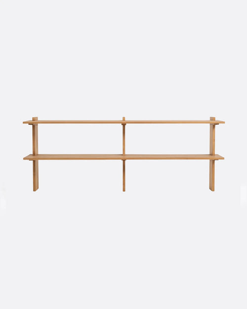 ELARA wall shelf in teak wood 150 x 30 x 58 cm