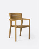 Chaise d'extérieur empilable GENESIS en bois de teck 55 x 57 x 85 cm en couleur naturelle