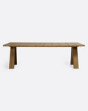 Table d'extérieur BATU en bois de teck 250 x 90 x 76 cm en finition patinée