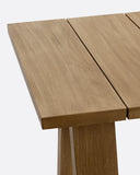 Table d'extérieur BATU en bois de teck 250 x 90 x 76 cm en finition patinée