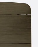 Table d'extérieur TUBAN en bois de teck 290 x 110 x 74 cm en finition patinée