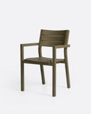 GENESIS outdoor stackable chair in teak wood 55 x 57 x 85 cm in weathered finish (stackable)