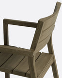 GENESIS outdoor stackable chair in teak wood 55 x 57 x 85 cm in weathered finish (stackable)