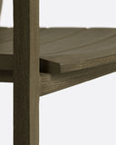 GENESIS outdoor stackable chair in teak wood 55 x 57 x 85 cm in weathered finish (stackable)