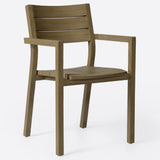 GENESIS outdoor stackable chair in teak wood 55 x 57 x 85 cm in weathered finish (stackable)