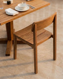 RAWI WA stackable outdoor chair in teak wood 50 x 47 x 78 cm in natural colour