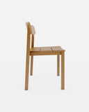 RAWI WA stackable outdoor chair in teak wood 50 x 47 x 78 cm in natural colour