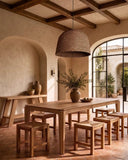 Mesa de comedor extensible DAOEN de madera de teca 200/300 x 90 x 75 cm
