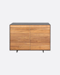 GEOX sideboard in recycled teak wood and iron 120 x 40 x 90 cm