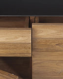 Aparador GEOX de madera de teca reciclada y hierro 120 x 40 x 90 cm