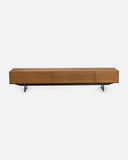 Mueble de TV GEOX de madera de teca reciclada y hierro 230 x 50 x 45 cm