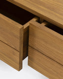 Mueble de TV GEOX de madera de teca reciclada y hierro 230 x 50 x 45 cm