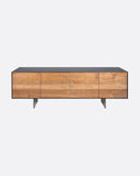 Aparador GEOX de madera de teca reciclada y hierro 208 x 45 x 72,5 cm en color natural