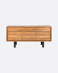 Aparador LOX de madera de teca reciclada y hierro 160 x 45 x 74 cm