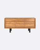 Aparador LOX de madera de teca reciclada y hierro 160 x 45 x 74 cm