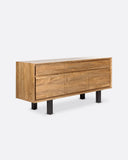 Aparador LOX de madera de teca reciclada y hierro 160 x 45 x 74 cm