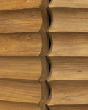 Vitrina TAMAN de madera de teca reciclada y hierro 110 x 45 x 170 cm en color natural