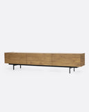 Aparador TAMAN de madera de teca reciclada y hierro 240 x 45 x 56 cm en color natural