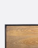 Vitrina GEOX de madera de teca reciclada y hierro 105 x 40 x 150 cm