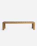 Banco de exterior GENESIS de madera de teca 190 x 40 x 45 cm en color natural