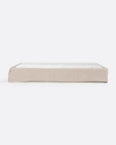 Base tapizada BEETHOVEN de lino 110 x 220 x 25 cm para colchón individual 90 x 200 cm color cross