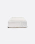 Cadre de lit BEETHOVEN en lin 110 x 220 x 25 cm pour matelas simple 90 x 200 cm couleur blanche