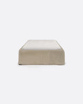 Cadre de lit BEETHOVEN en lin 110 x 220 x 25 cm pour matelas simple 90 x 200 cm couleur naturel