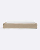 Base tapizada BEETHOVEN de lino 110 x 220 x 25 cm para colchón individual 90 x 200 cm color natural