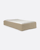 Base tapizada BEETHOVEN de lino 110 x 220 x 25 cm para colchón individual 90 x 200 cm color natural