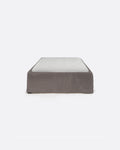 BEETHOVEN linen bed frame 110 x 220 x 25 cm for single mattress 90 x 200 cm in taupe color