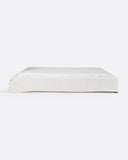 Base tapizada BEETHOVEN de lino 170 x 220 x 25 cm para colchón 160 x 200 cm color blanco