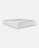 Base tapizada BEETHOVEN de lino 170 x 220 x 25 cm para colchón 160 x 200 cm color blanco