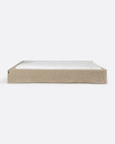 Base tapizada BEETHOVEN de lino 170 x 220 x 25 cm para colchón 160 x 200 cm color natural