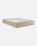 Base tapizada BEETHOVEN de lino 170 x 220 x 25 cm para colchón 160 x 200 cm color natural