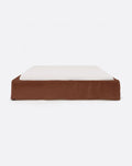 Sommier tapissé BEETHOVEN en lin 170 x 220 x 25 cm pour matelas 160 x 200 cm couleur terre cuite