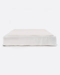 Sommier tapissé BEETHOVEN en lin 190 x 220 x 25 cm pour matelas 180 x 200 cm couleur blanche