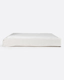 Base tapizada BEETHOVEN de lino 190 x 220 x 25 cm para colchón 180 x 200 cm color blanco