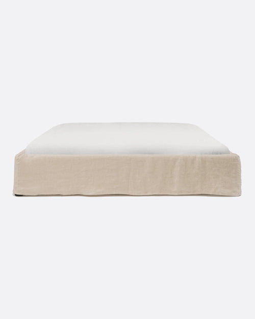 Base tapizada BEETHOVEN de lino 190 x 220 x 25 cm para colchón 180 x 200 cm color cross