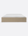 Sommier tapissé BEETHOVEN en lin 190 x 220 x 25 cm pour matelas 180 x 200 cm couleur natural