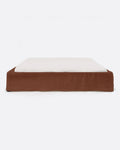 Base tapizada BEETHOVEN de lino 190 x 220 x 25 cm para colchón 180 x 200 cm color terracota