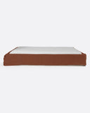 Base tapizada BEETHOVEN de lino 190 x 220 x 25 cm para colchón 180 x 200 cm color terracota