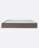 Base tapizada BEETHOVEN de lino 190 x 220 x 25 cm para colchón 180 x 200 cm color topo