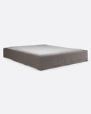 Base tapizada BEETHOVEN de lino 190 x 220 x 25 cm para colchón 180 x 200 cm color topo